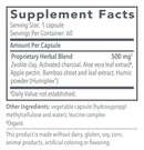 g.i. detox + biocidin botanicals supplement facts