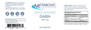 gaba 500 mg (metabolic maintenance) label