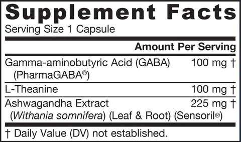 GABA Soothe Jarrow Formulas supplement facts