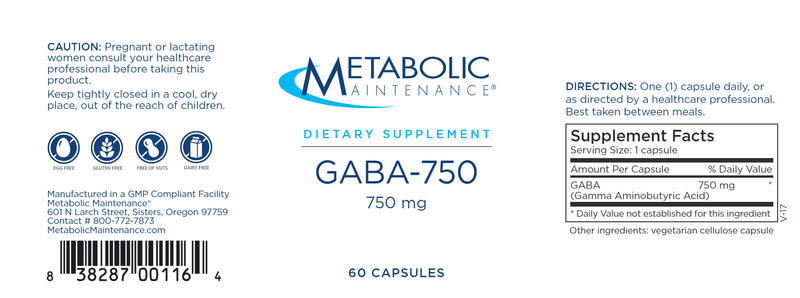 GABA (Gamma Aminobutyric Acid) (Metabolic Maintenance) label