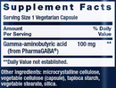 gaba life extension supplement facts