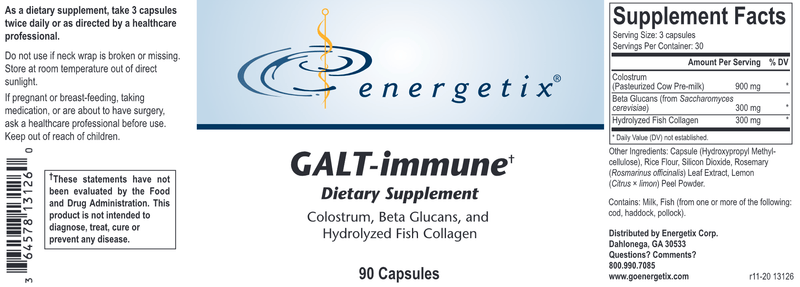 GALT-immune (Energetix) Label