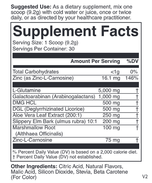 GI complete powder lemon lime nutritional frontiers supplement facts