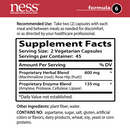 GI relief formula 6 (ness enzymes) supplement facts