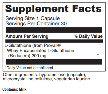 glutathione supplement facts