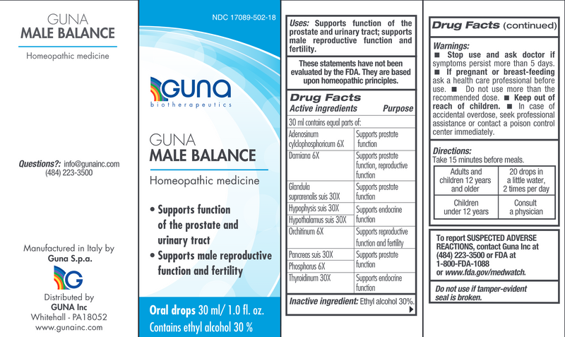 GUNA Male Balance Guna label