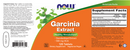 garcinia 1000 mg (now foods) label
