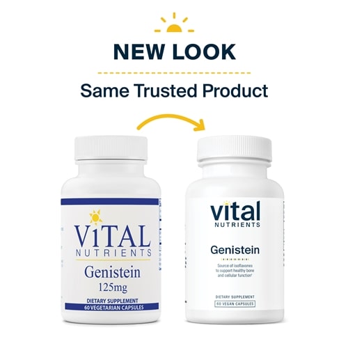 Genistein 125 mg Vital Nutrients new look