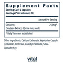 genistein 125 mg vital nutrients supplement facts