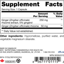 ginger sap (nfh nutritional fundamentals) supplement facts
