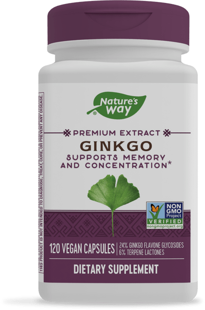 Ginkgo (Std) veg capsules (Nature's Way) 120ct