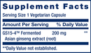 ginseng energy boost (life extension) supplement facts