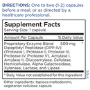 gludazyme (metabolic maintenance) supplement facts