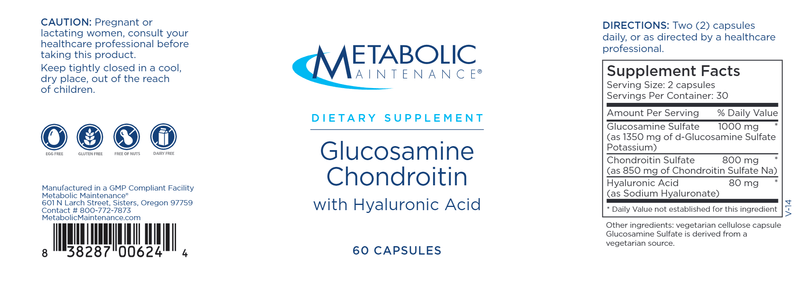 Glucosamine Chondroitin with Hyaluronic Acid (Metabolic Maintenance) label
