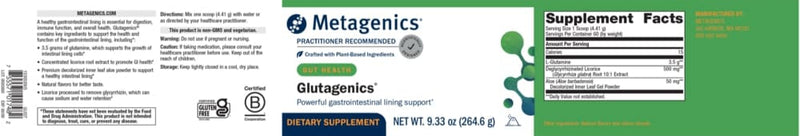 glutagenics powder (metagenics) label