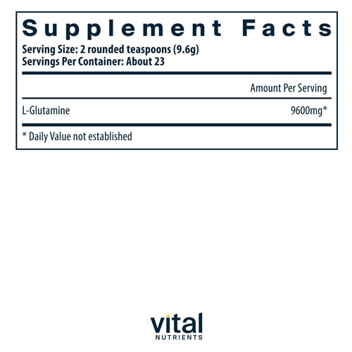 Glutamine Powder 8oz Vital Nutrients supplements