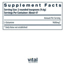 glutamine powder vital nutrients supplement facts