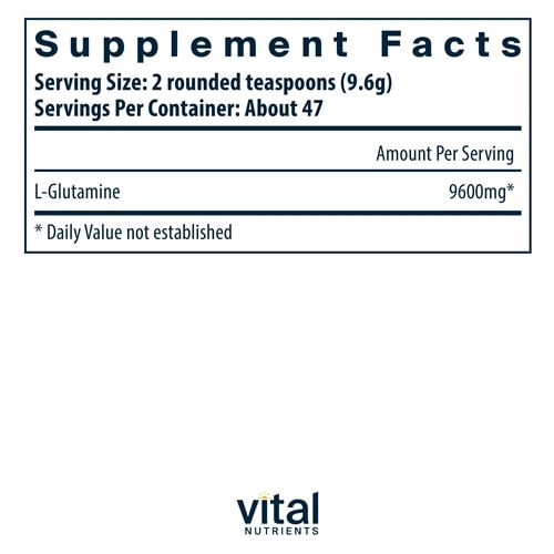 Glutamine Powder 16oz Vital Nutrients supplements