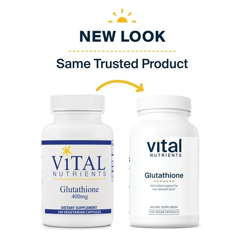 Glutathione 400mg Vital Nutrients new look