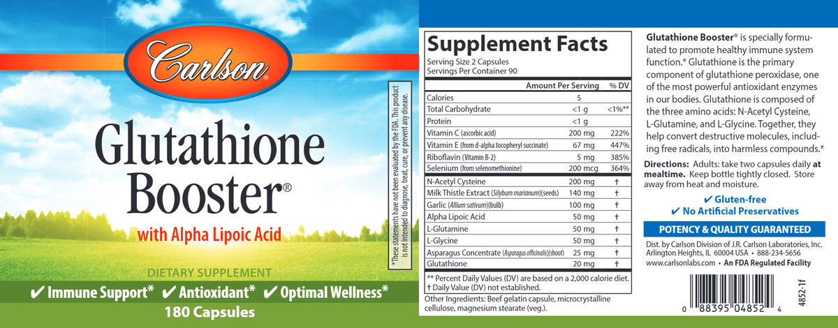 carlson glutathione Glutathione Booster (Carlson Labs)