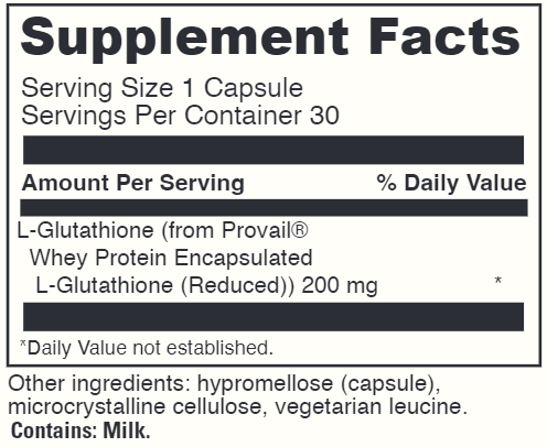 Glutathione (DaVinci Labs) supplement facts