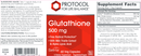 glutathione 500 mg (protocol for life balance) label