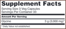 glycine 1000 mg (now foods) supplement facts