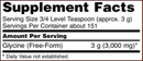 glycine powder (now foods) supplement facts
