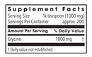 glycine powder (metabolic maintenance) supplement facts