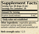 glycyrrhiza glycerite licorice wise woman herbals supplement facts