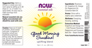 good morning sunshine oil blend (now essential oils) label