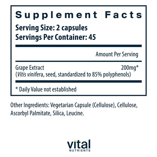 Grape Seed Extract 100 mg (Vital Nutrients)