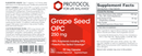 grape seed opc (protocol for life balance) label