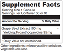 grape seed 100 davinci labs supplement facts