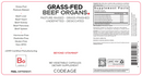 beef organs codeage label