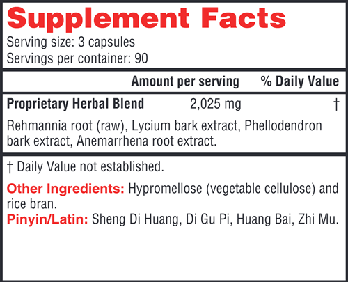 Great Yin (Health Concerns) 270ct Supplement Facts