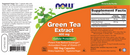 green tea extract 400 mg (now foods) label