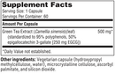 green tea extract sfi health supplement facts