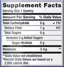 gummy melatonin (life extension) supplement facts
