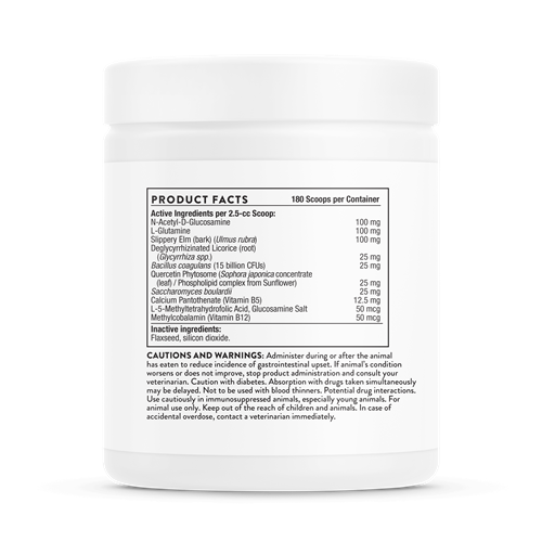 Gut Health Formula Powder Gastriplex Thorne Vet
