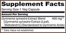 gymnema sylvestre 400 mg (now foods) supplement facts
