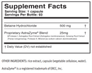 hcl-xym master supplements (us enzymes) supplement facts