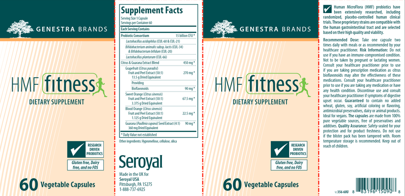 HMF Fitness label Genestra