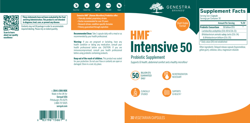 HMF Intensive 50 label Genestra