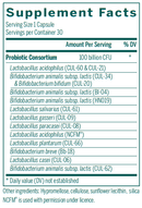 hmf multi strain 100 genestra supplement facts