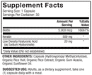hair skin and nails dr. mercola supplement facts