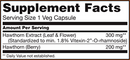 hawthorn extract 300 mg (now foods) supplement facts