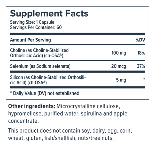 healthy aging capsules (biosil) supplement facts