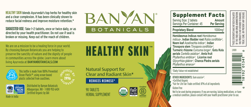 healthy skin banyan botanicals label