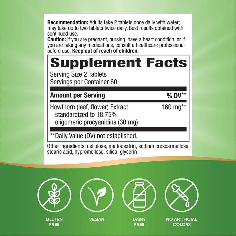 heartcare nature's way supplement facts